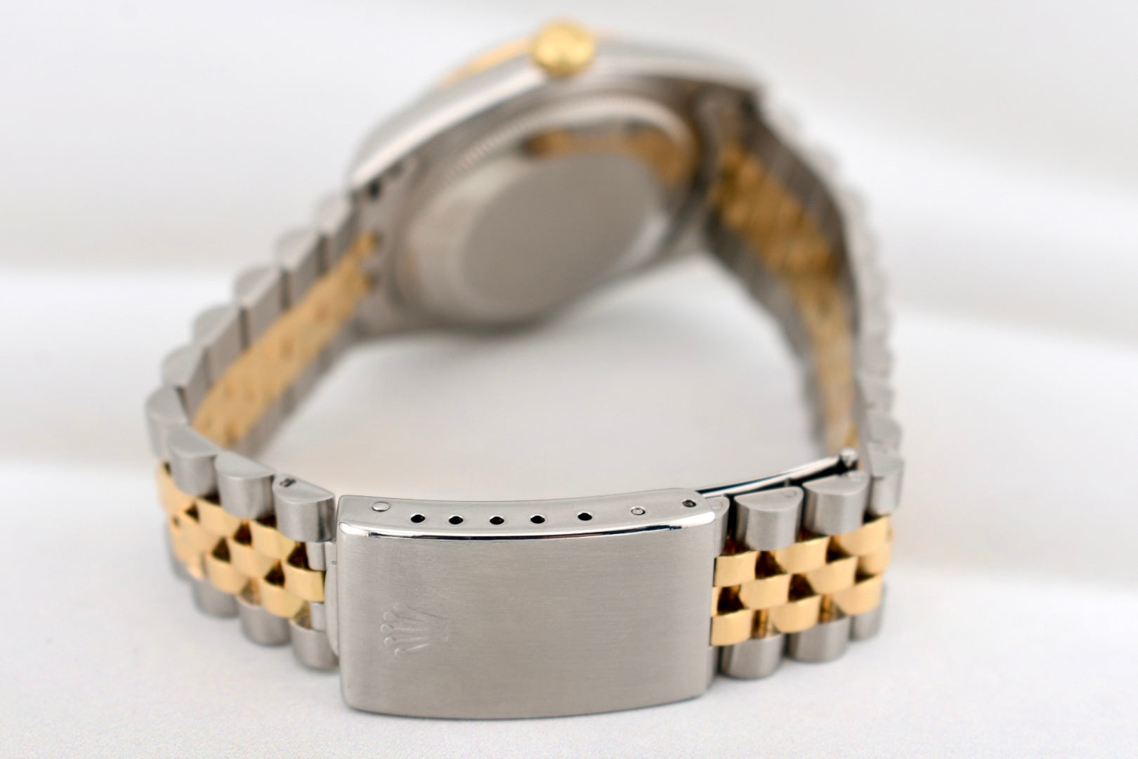 Rolex Datejust 36 Two Tone Yellow Gold Blue Vignette Diamond Dial 16233 1996