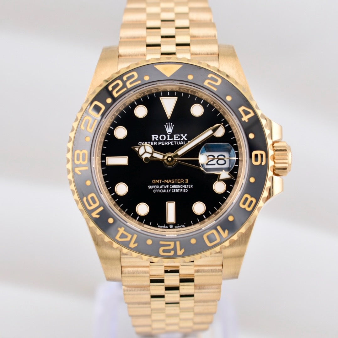 Rolex GMT Master II Yellow Gold Black Dial 126718GRNR 2024