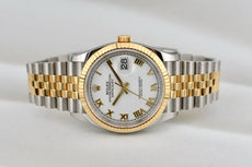 Rolex Datejust 36 Two Tone Yellow Gold White Roman Dial 126233 2025