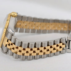 Rolex Datejust 36 Two Tone Yellow Gold Blue Vignette Diamond Dial 16233 1995