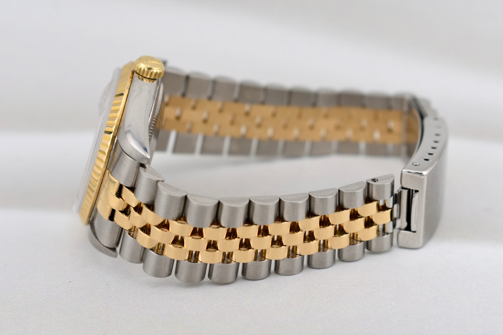 Rolex Datejust 36 Two Tone Yellow Gold Blue Vignette Diamond Dial 16233 1996