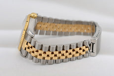 Rolex Datejust 36 Two Tone Yellow Gold Blue Vignette Diamond Dial 16233 1996