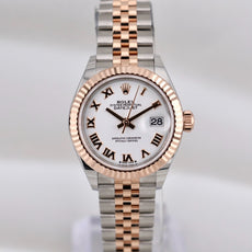 Rolex Lady Datejust 28 Two Tone Everose Gold White Roman Dial 279171 2025