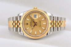 Rolex Datejust 41 Two Tone Yellow Gold Champagne Dial 126333 2024