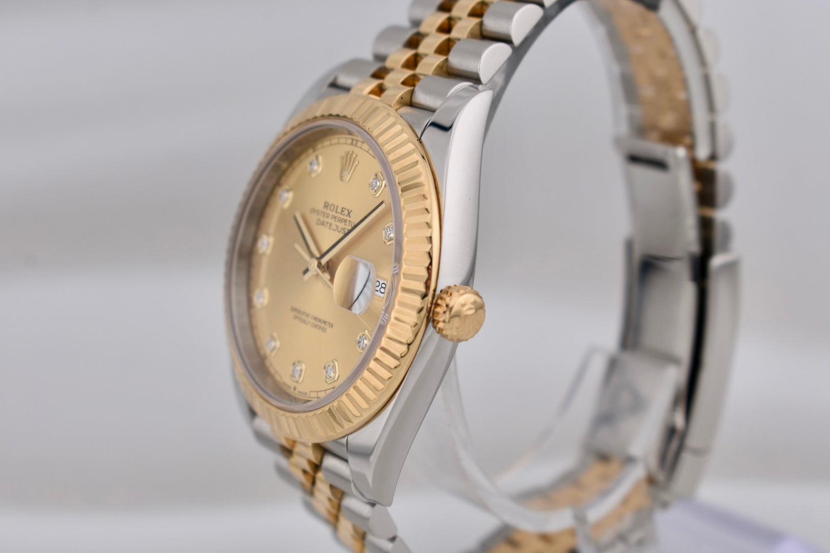 Rolex Datejust 41 Two Tone Yellow Gold Champagne Diamond Dial 126333 2025