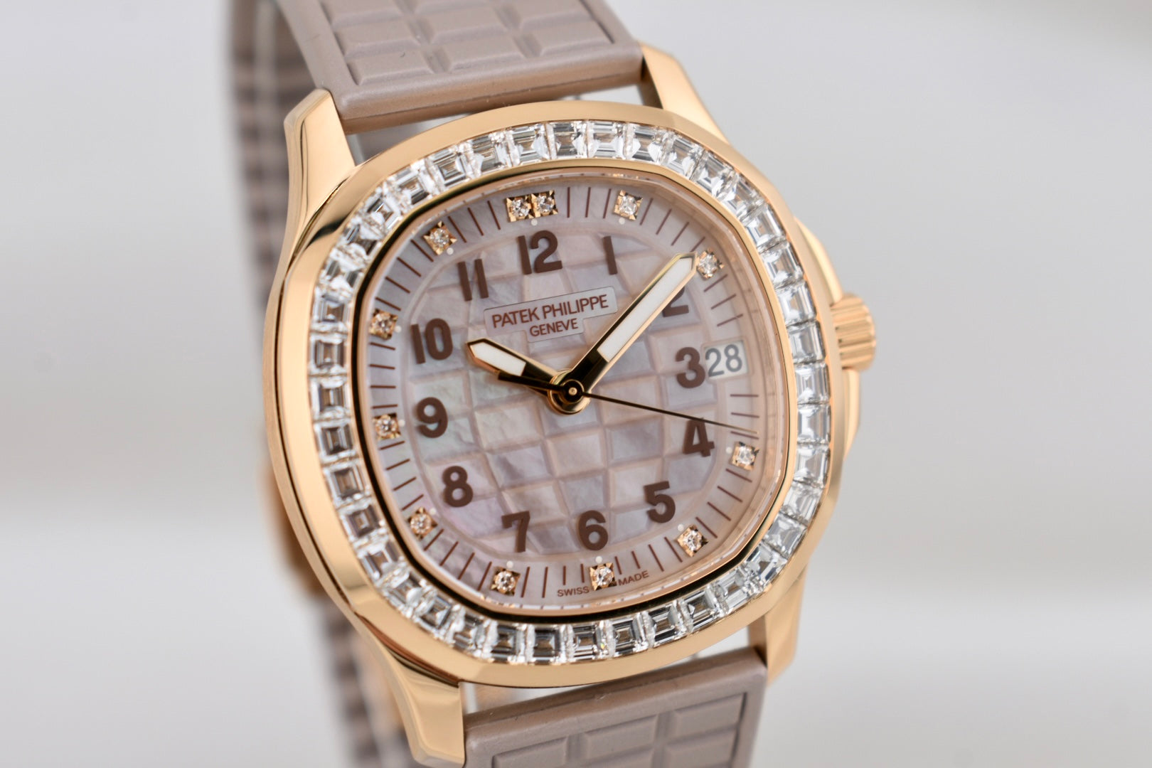 Patek Philippe Aquanaut Luce Mother of Pearl with Factory Baguette Diamonds 5072R 2025