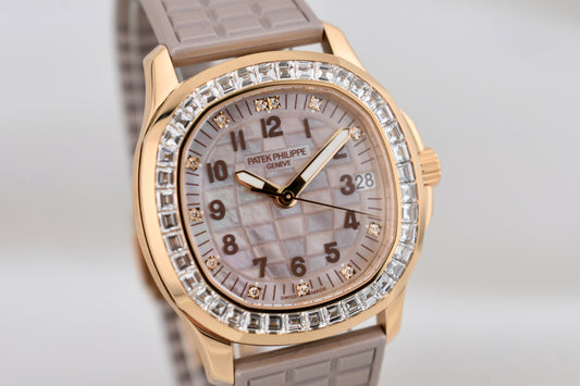 Patek Philippe Aquanaut Luce Mother of Pearl with Factory Baguette Diamonds 5072R 2025