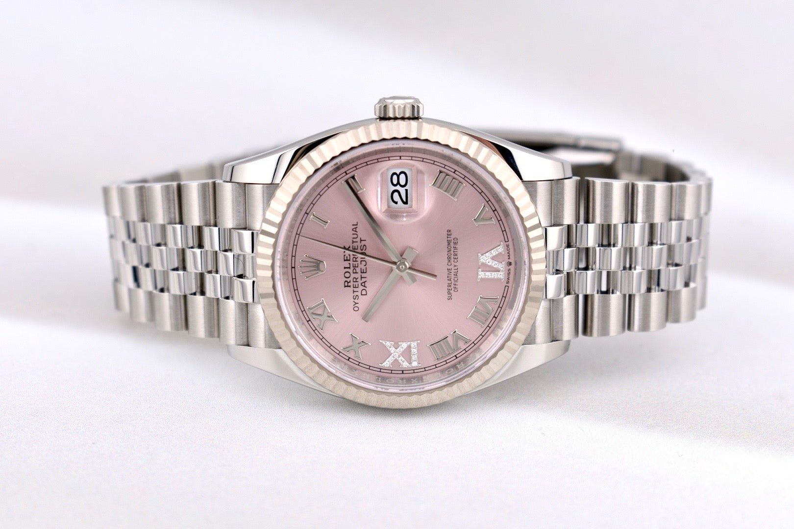 Rolex Datejust 36 Pink Roman Diamond VI and IX Dial 126234 2025