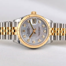 Rolex Datejust 31 Two Tone Yellow Gold Mother of Pearl Diamond Dial 278273 2025