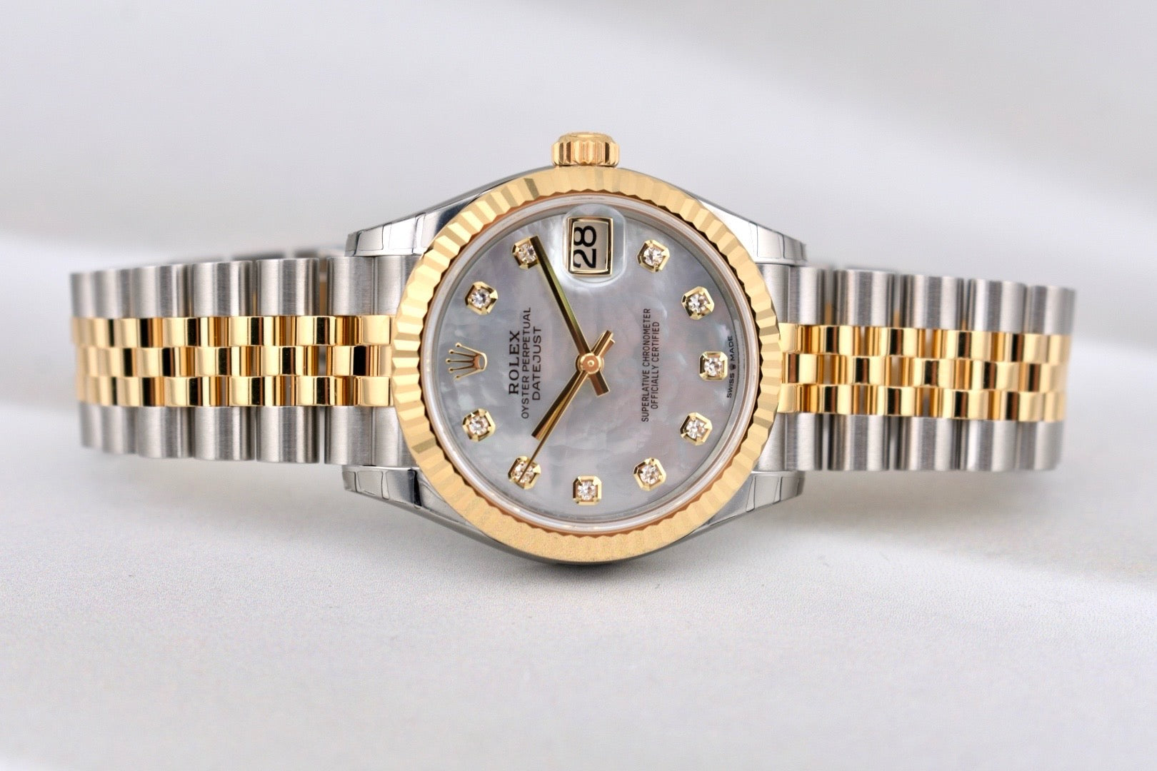 Rolex Datejust 31 Two Tone Yellow Gold Mother of Pearl Diamond Dial 278273 2025