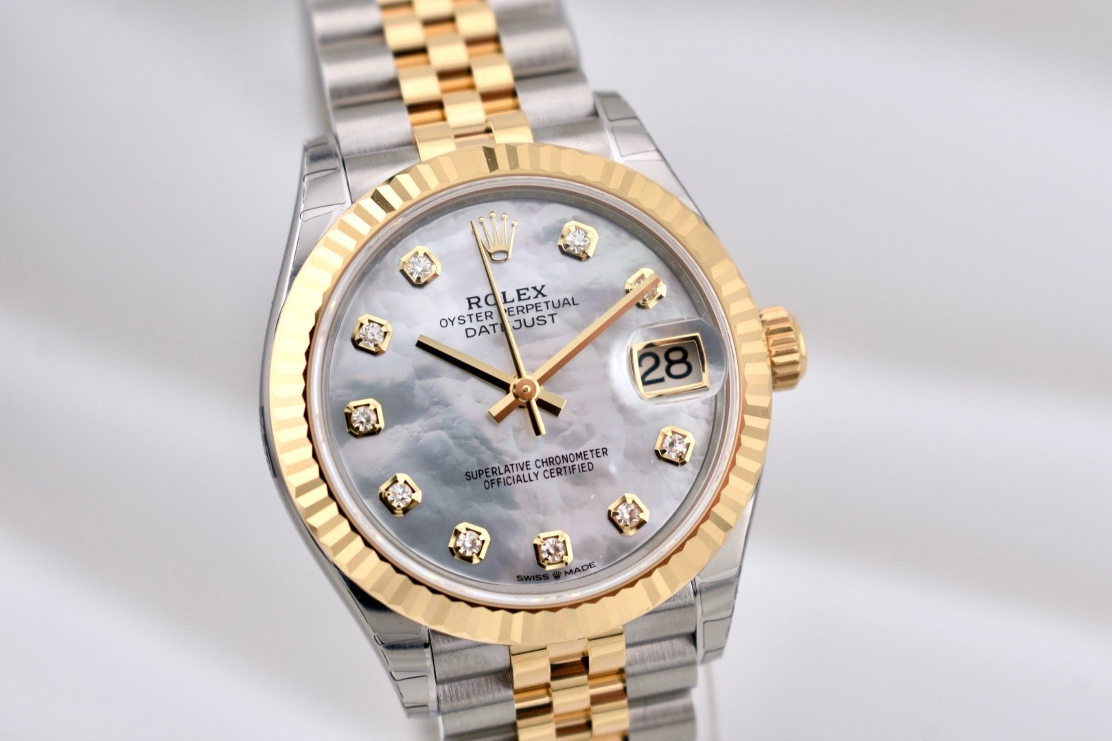 Rolex Datejust 31 Two Tone Yellow Gold Mother of Pearl Diamond Dial 278273 2025