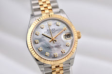 Rolex Datejust 31 Two Tone Yellow Gold Mother of Pearl Diamond Dial 278273 2025