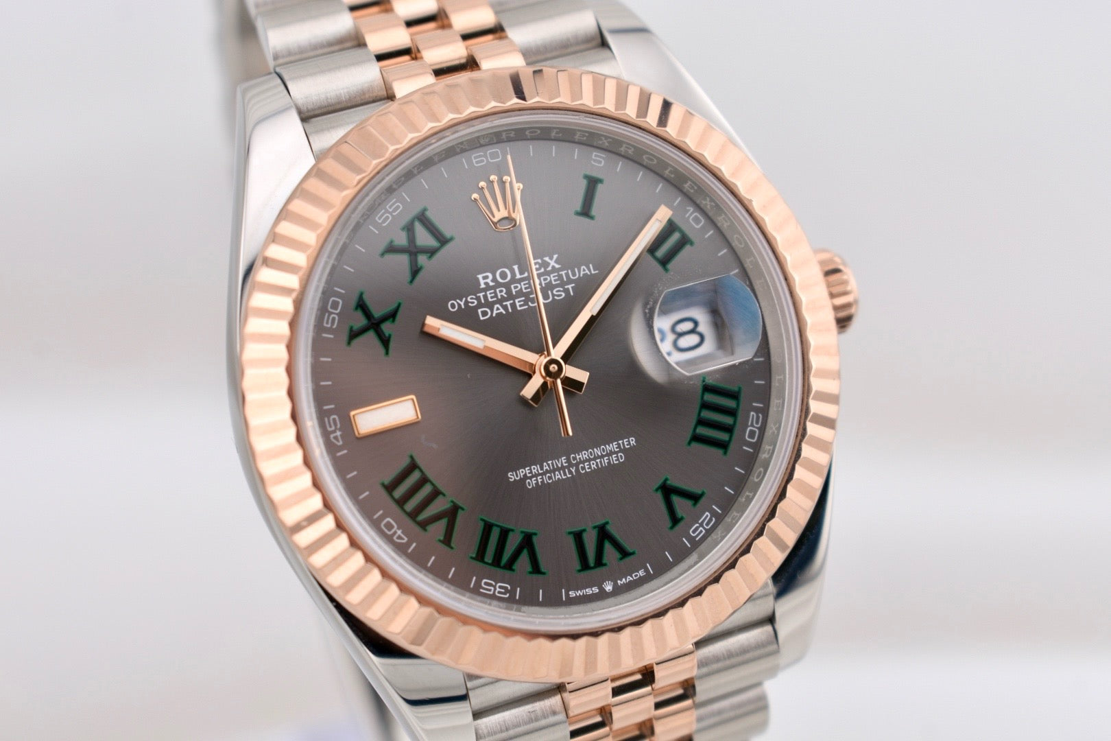 Rolex Datejust 41 Two Tone Everose Gold Wimbledon Dial 126331 2024
