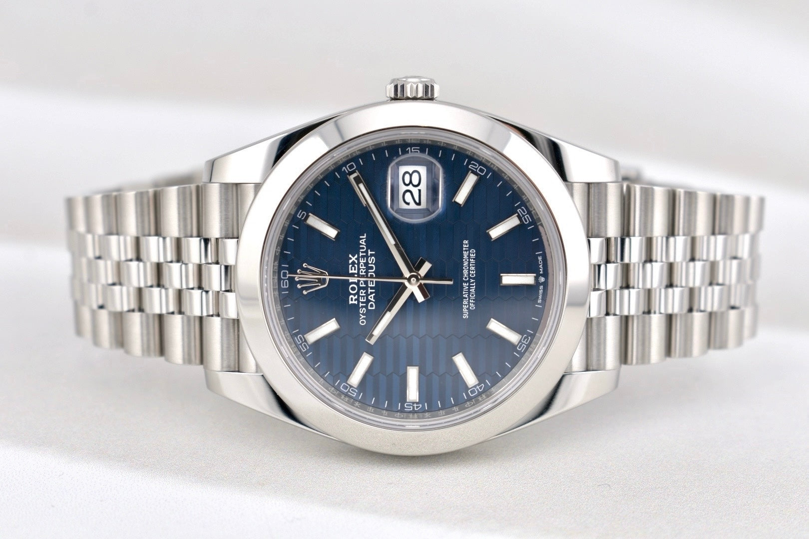 Rolex Datejust 41 Blue Fluted Motif Dial 126300 2023