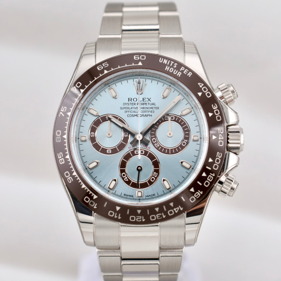 Rolex Cosmograph Daytona Platinum Ice Blue Stick Dial 116506 2023