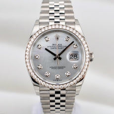 Rolex Datejust 36 Mother of Pearl Factory Diamond Bezel 126284RBR 2025