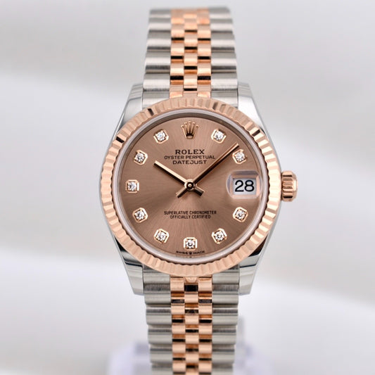 Rolex Datejust 31 Two Tone Everose Gold Pink Sundust Diamond Dial 278271 2025