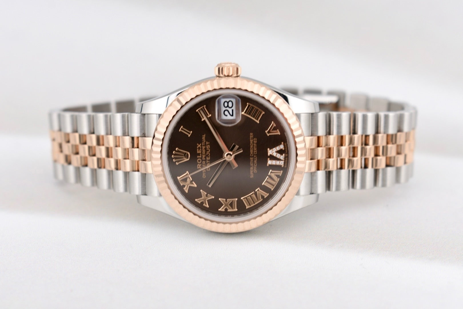 Rolex Datejust 31 Two Tone Everose Gold Chocolate Roman Dial 278271 2021