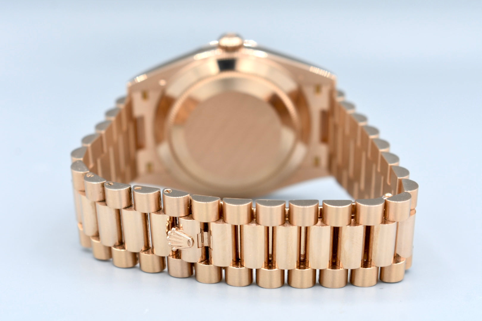 Rolex Day Date 40 Everose Gold Chocolate Baguette Diamond Dial 228235 2023