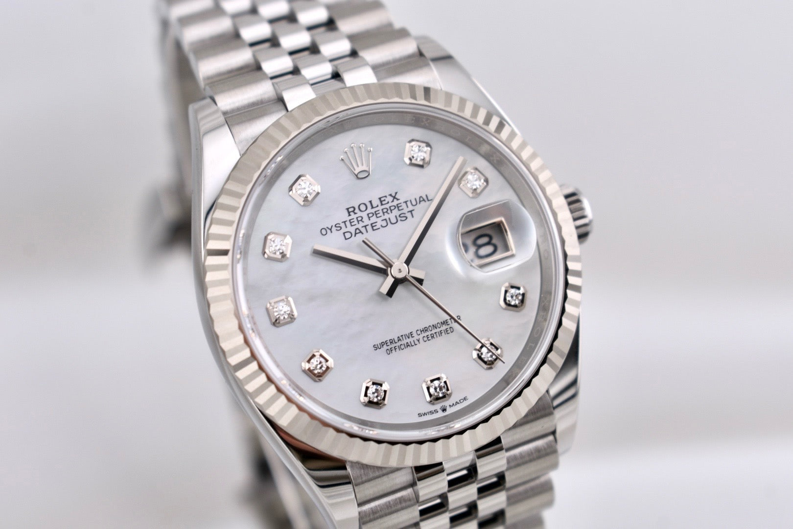 Rolex Datejust 36 Mother of Pearl Diamond Dial 126234 2025