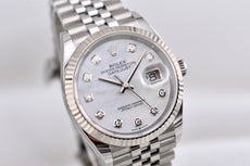 Rolex Datejust 36 Mother of Pearl Diamond Dial 126234 2025