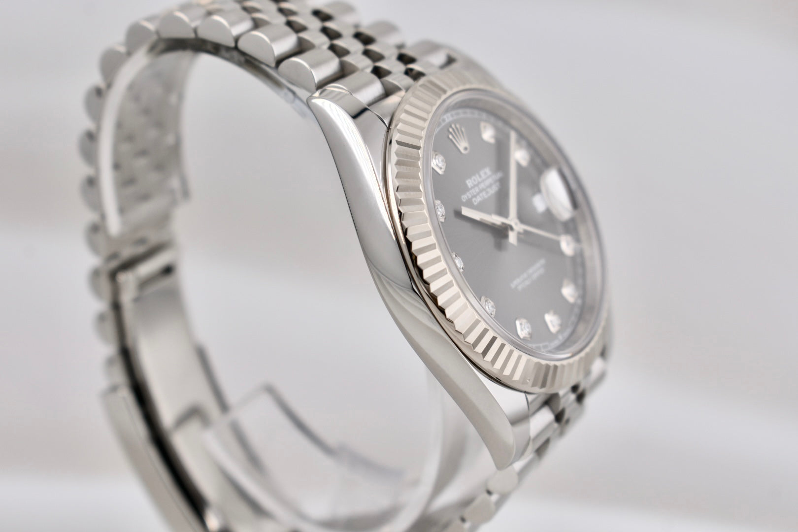 Rolex Datejust 41 Rhodium Grey Diamond Dial 126334 2021