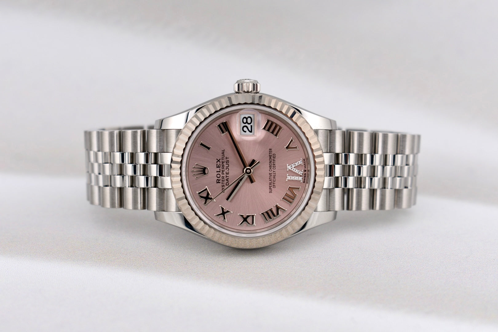 Rolex Datejust 31 Pink Roman Dial Diamond VI Marker 278274 2023