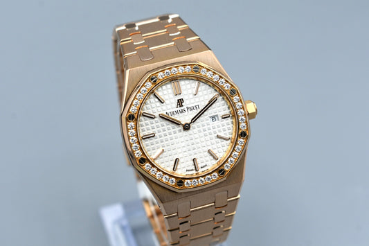 Audemars Piguet Royal Oak Selfwinding Rose Gold Factory Diamond Bezel 15551OR 2017