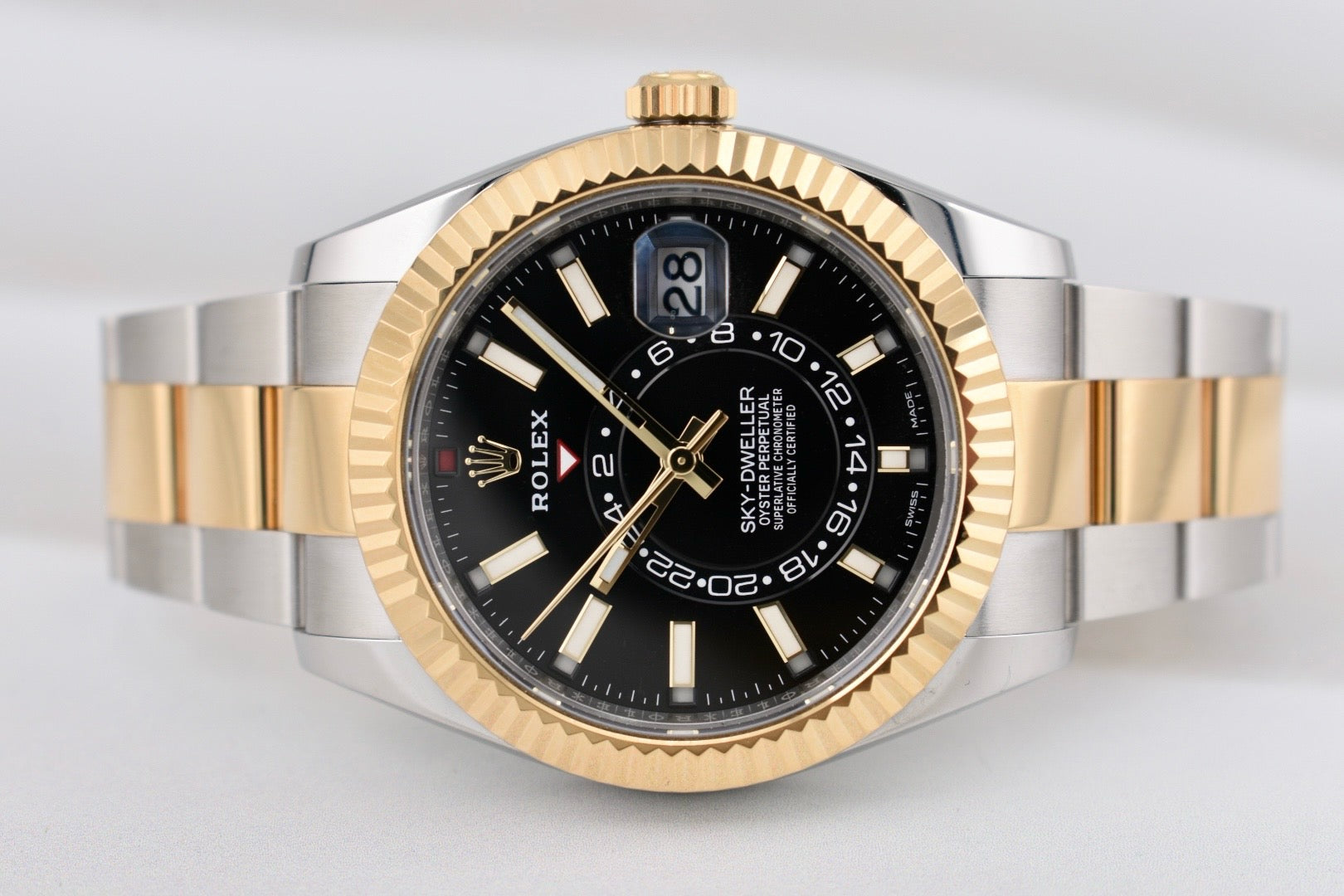 Rolex Sky Dweller Two Tone Yellow Gold Black Dial 326933 2022