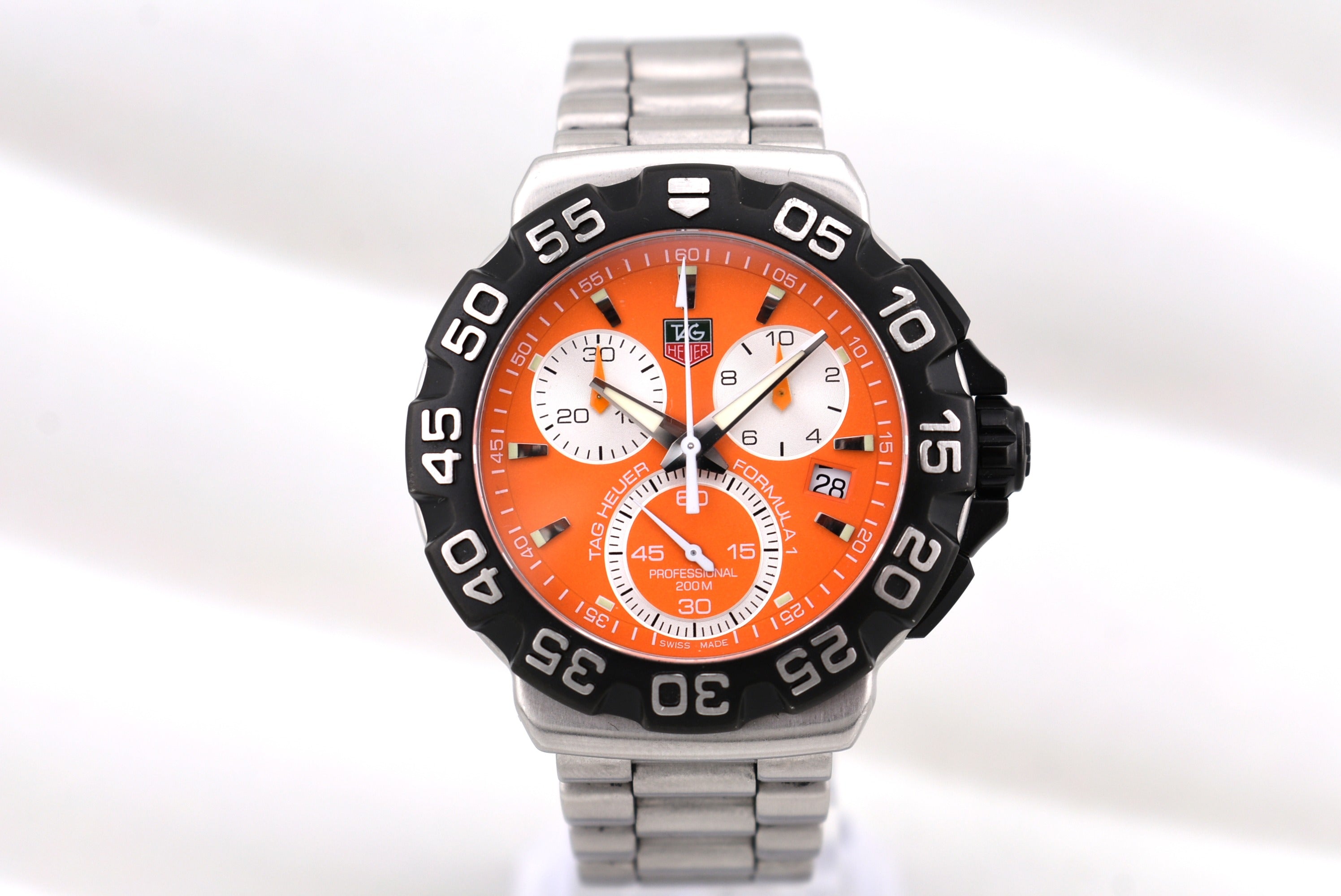 Tag Heuer Formula 1 Chronograph Orange Dial Quartz CAH1113BA085 2011