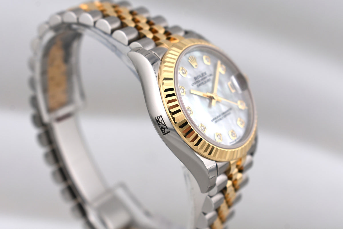 Rolex Datejust 31 Two Tone Yellow Gold Mother of Pearl Diamond Dial 278273 2026