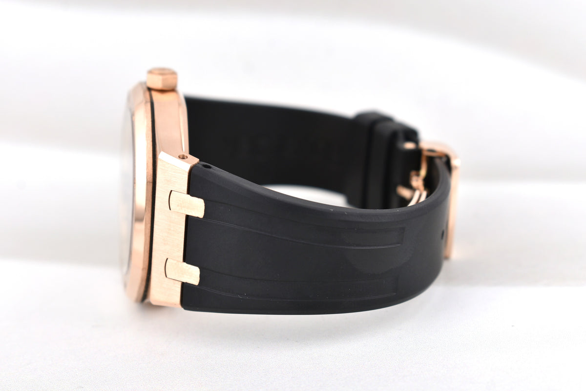 Audemars Piguet Royal Oak Rose Gold Black Dial 15400OR 2016