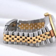 Rolex Datejust 36 Two Tone Yellow Gold Champagne Roman Numeral Dial 16233 1996
