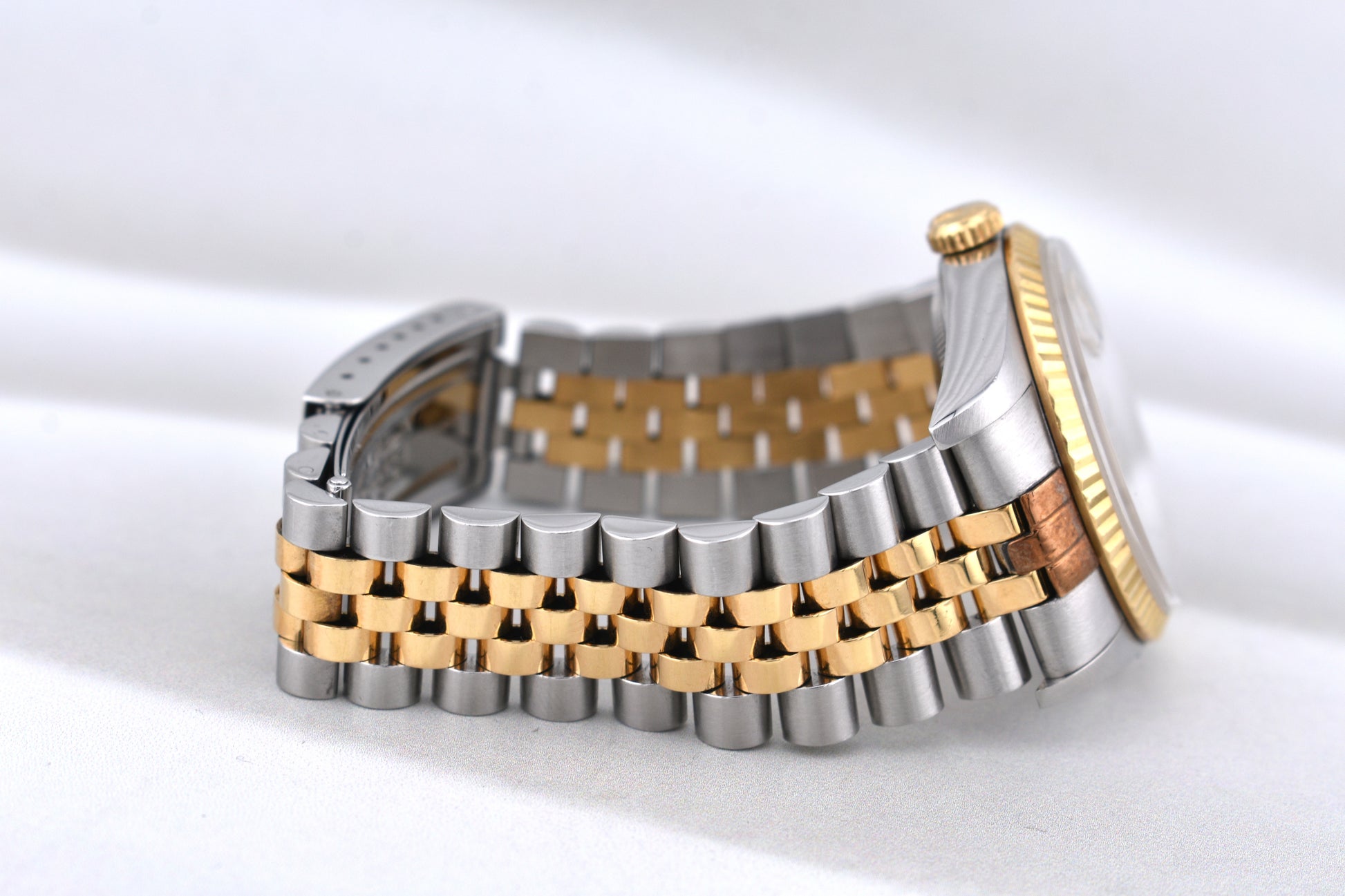 Rolex Datejust 36 Two Tone Yellow Gold Champagne Roman Numeral Dial 16233 1996