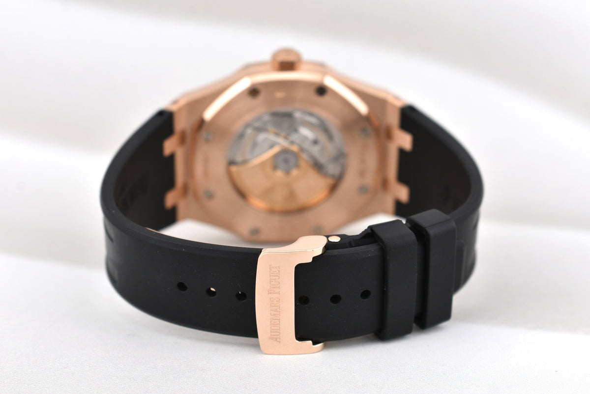 Audemars Piguet Royal Oak Rose Gold Black Dial 15400OR 2016