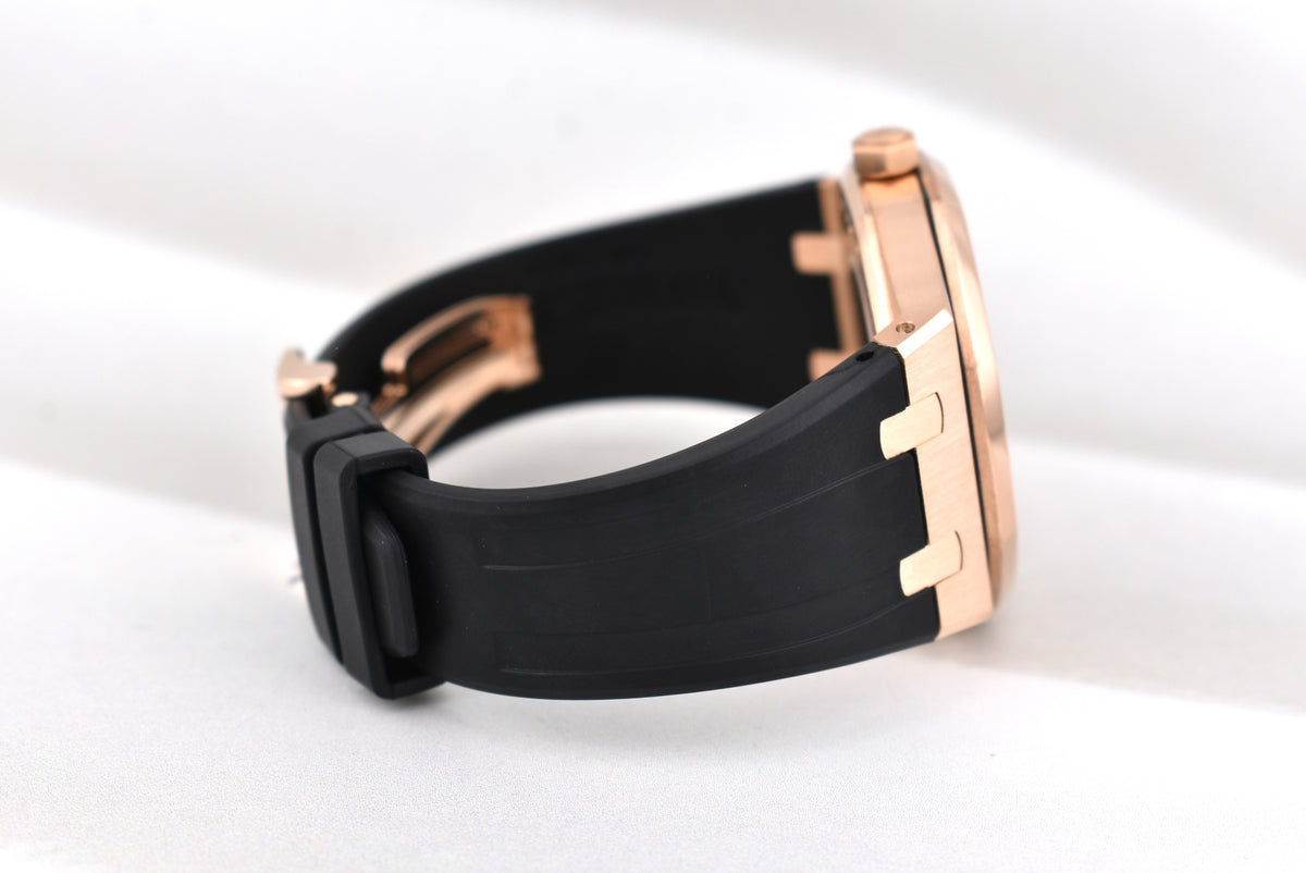 Audemars Piguet Royal Oak Rose Gold Black Dial 15400OR 2016