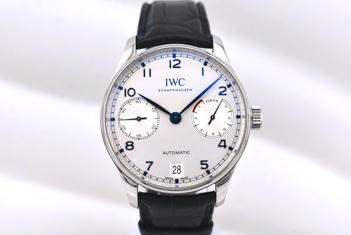 IWC Portuguese Automatic Chronograph 7 Days Silver Dial IW500705 2020