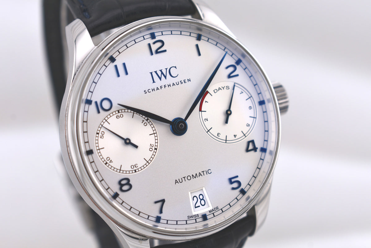 IWC Portuguese Automatic Chronograph 7 Days Silver Dial IW500705 2020
