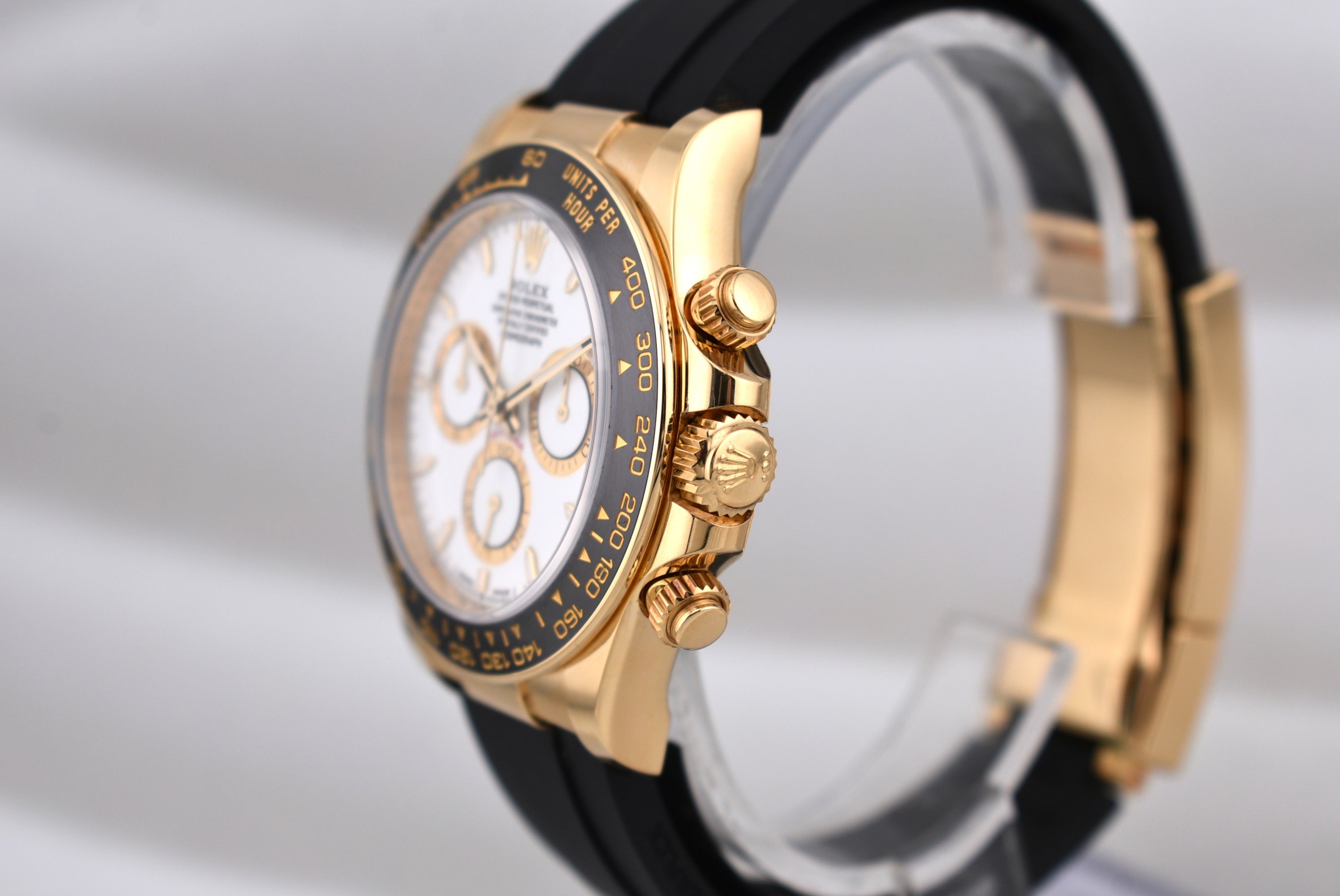 Rolex Cosmograph Daytona Yellow Gold White Dial Oysterflex 126518LN 2024
