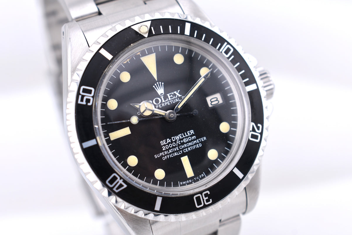 Rolex Sea Dweller Great White Pumpkin Patina Dial 1665 1981