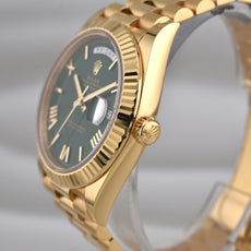 Rolex Day Date 40 'Money Green' Roman Dial Yellow Gold 228238 2025