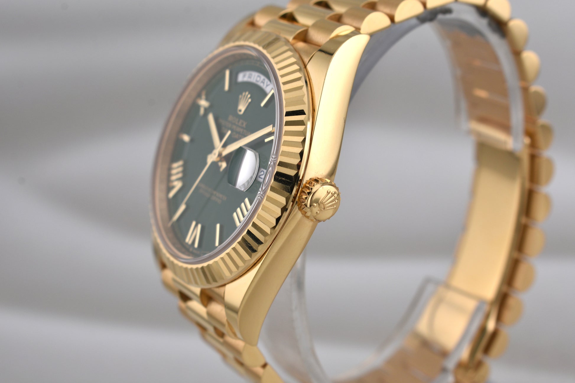 Rolex Day Date 40 'Money Green' Roman Dial Yellow Gold 228238 2025