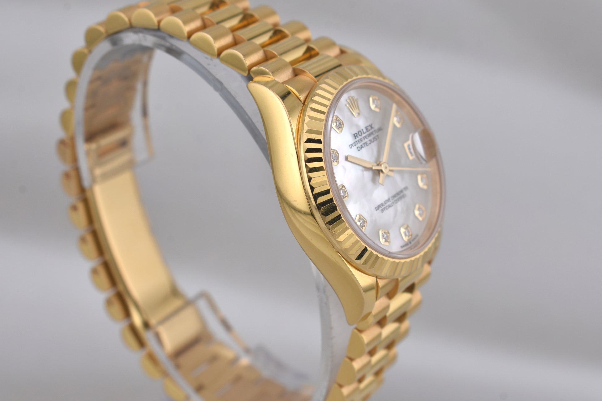 Rolex Datejust 31 Yellow Gold Mother Of Pearl Diamond Dial 278278 2022