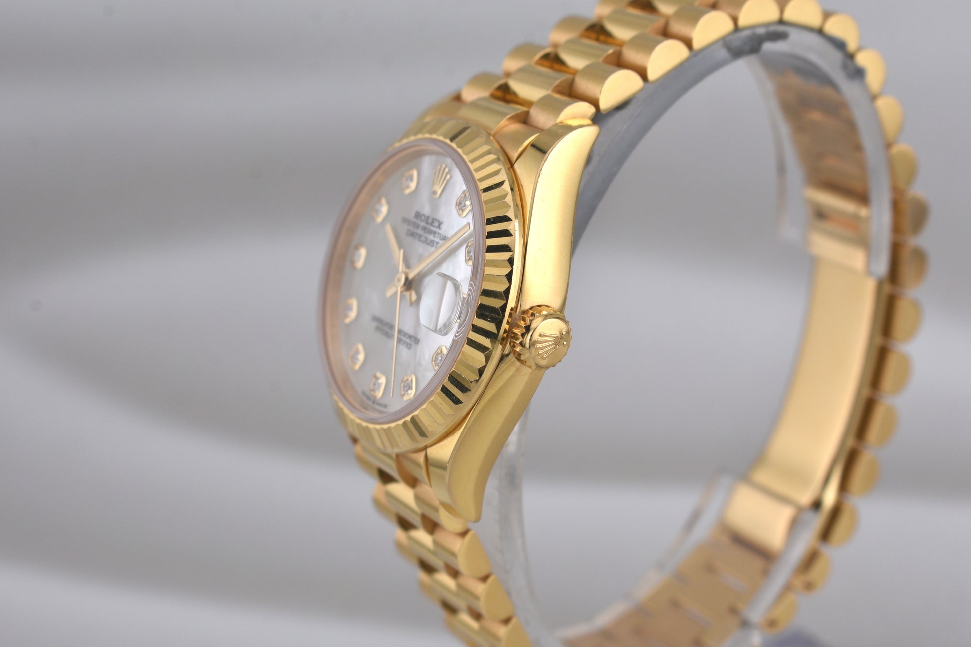 Rolex Datejust 31 Yellow Gold Mother Of Pearl Diamond Dial 278278 2022