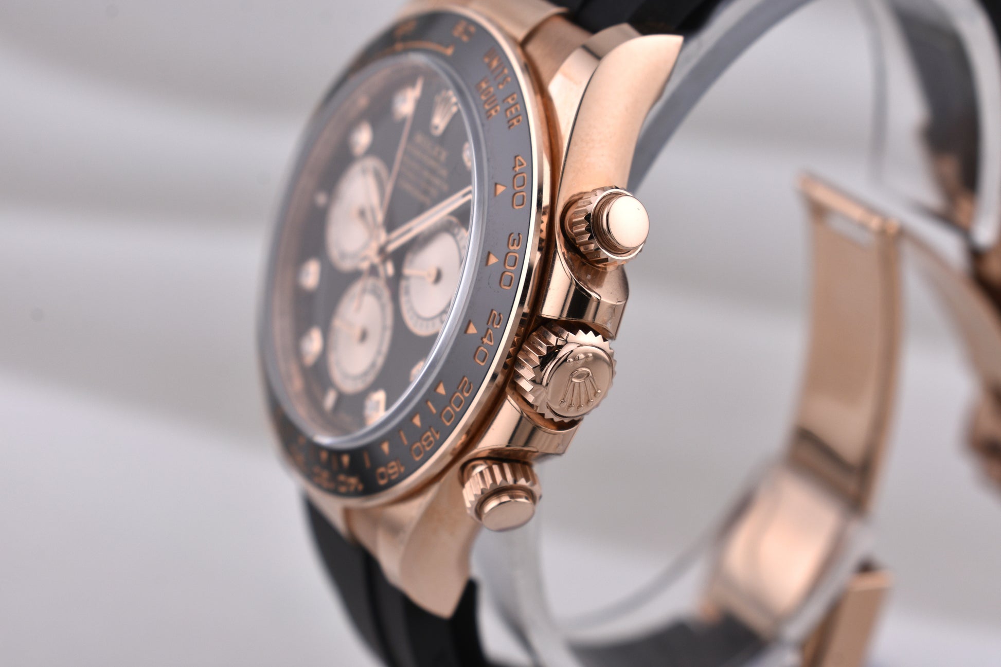 Rolex Cosmograph Daytona Everose Gold Oysterflex Black Diamond Dial 126515LN 2025