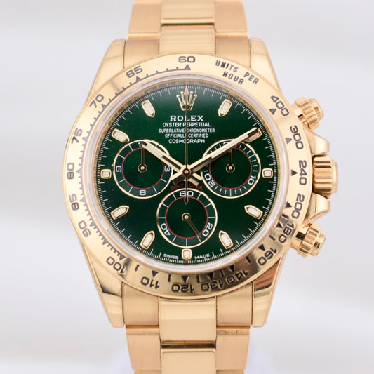 Rolex Daytona John Mayer Green Dial Yellow Gold 116508 2019