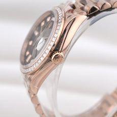 Rolex Day Date 36 Rose Gold Chocolate Baguette Diamond Dial 128345RBR 2023