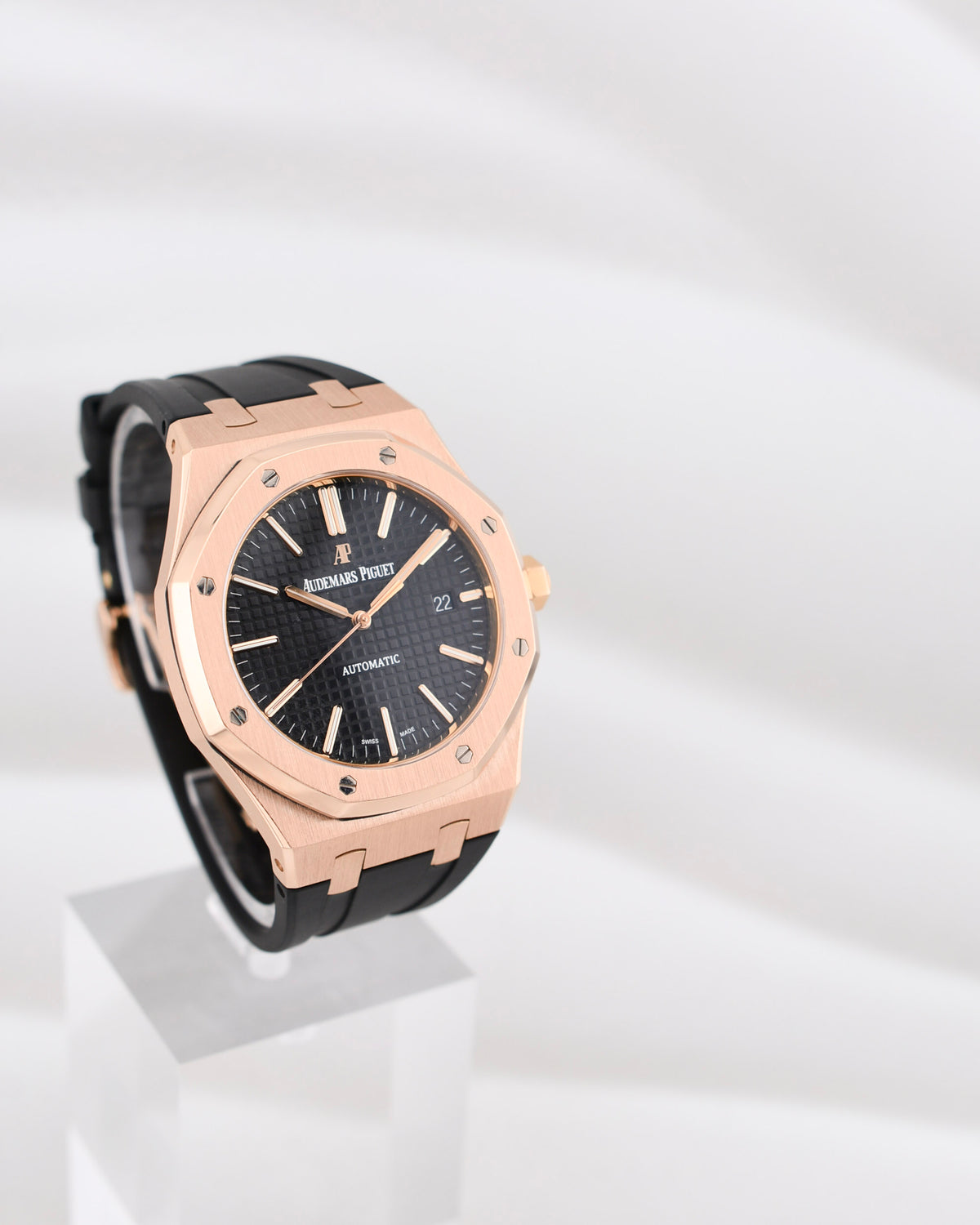 Audemars Piguet Royal Oak Rose Gold Black Dial 15400OR 2016
