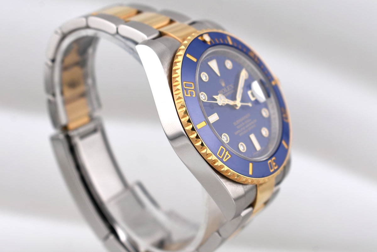 Rolex Submariner Date Bluesy Flat Blue Serti Dial 116613LB 2011