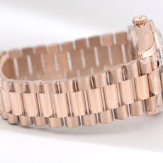 Rolex Day Date 36 Rose Gold Chocolate Baguette Diamond Dial 128345RBR 2023